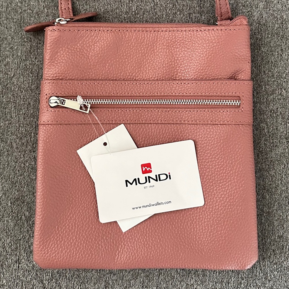 MUNDi Felicia Genuine Leather Crossbody Purse - Picture 2 of 5
